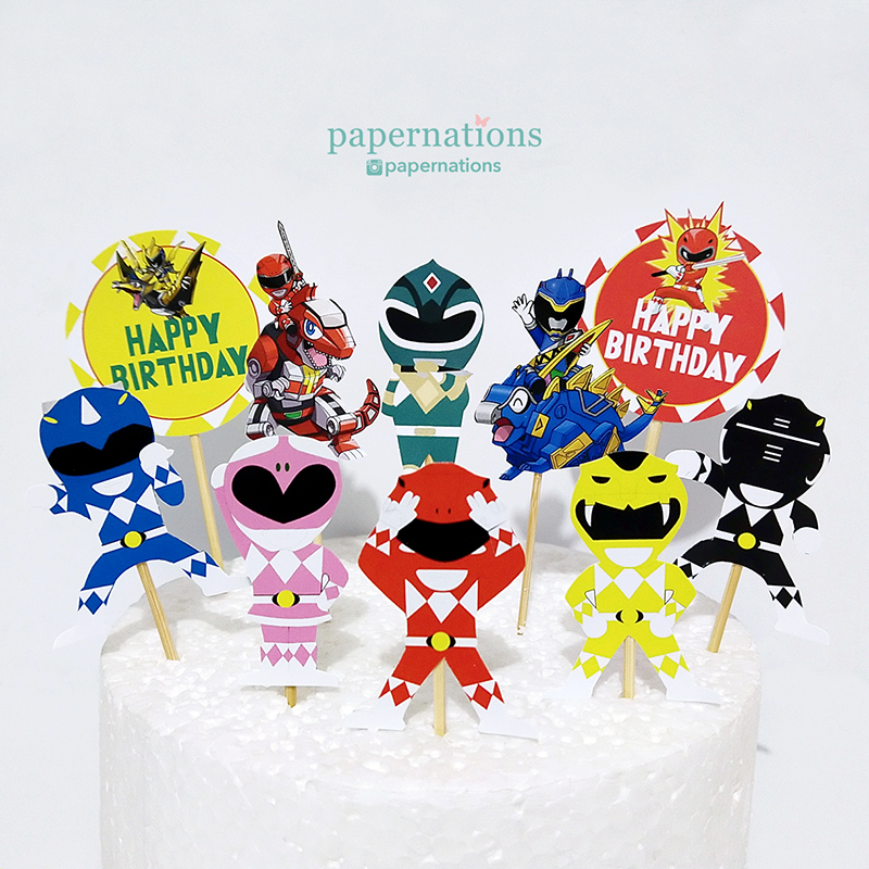 Power Rangers Cupcake Toppers